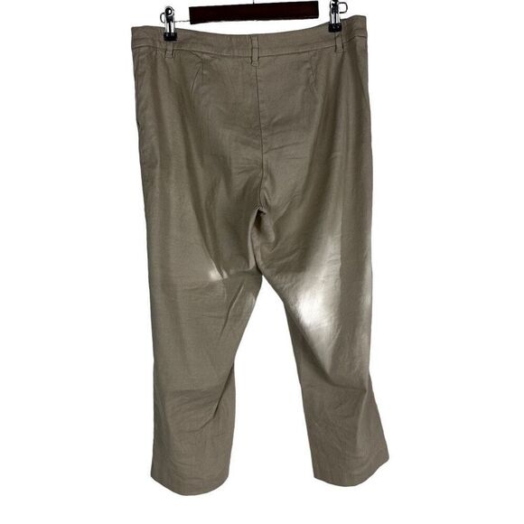 J. Jill Linen Stretch Crop Pant size 12 Khaki - Picture 4 of 6
